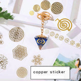 R3MC 40x Flower of Life Stickers Self Adhesive Geometry Orgone Pyramid Stickers