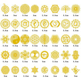 R3MC 40x Flower of Life Stickers Self Adhesive Geometry Orgone Pyramid Stickers
