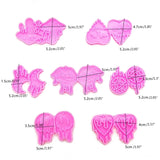 R3MC Earring Resin Molds Jewelry Casting DIY Craft 7pcs/set