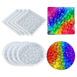 Silicone Coaster Molds for Resin Casting DIY Home Decoration Cup Tray