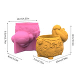 DIY Sheep Concrete Silicone Pot Mold for Succulent Flowerpots