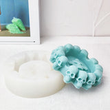 Round Skull Ashtray Silicone Mold for DIY Resin Decor