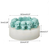 Round Skull Ashtray Silicone Mold for DIY Resin Decor