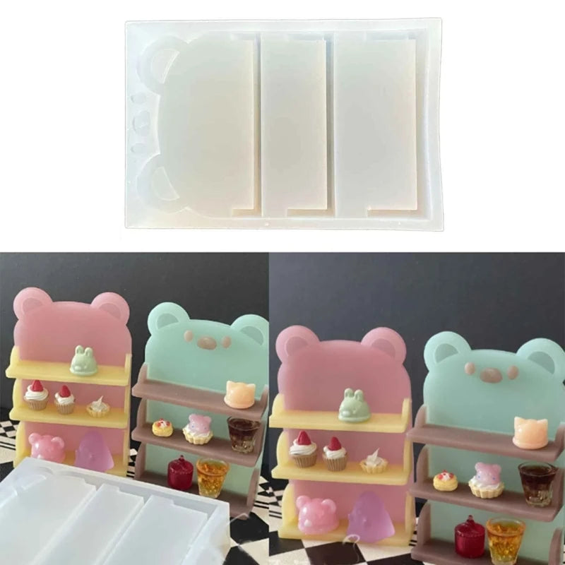 Bear Shelf Silicone Molds Display Tray Mold Epoxy Resin Mold