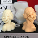 Blindfolded Girls Silicone Mold DIY Candle Making Mold