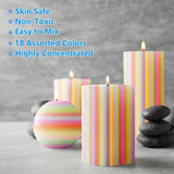 R3MC Candle Wax Dye Flakes for DIY Supplies 24 Colors