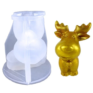 Christmas Reindeer Candle Mold for DIY Party Decor