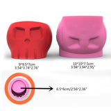Skeleton Head Silicone Mold Succulent Flowerpot Resin Mold