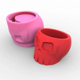 Skeleton Head Silicone Mold Succulent Flowerpot Resin Mold