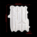 Crystal Epoxy Resin Mold Sword Cutter Pendant Silicone Mould
