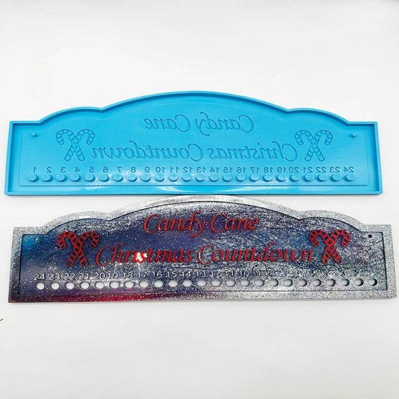Christmas Countdown Letters Wall Doorplate Decoration Mold
