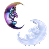 Crystal Epoxy Moon Mirror Silicone Mold for DIY Wall Decor Jewelry Pendant