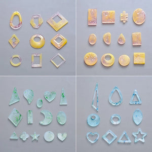 Earrings Mold Pendant Decoration Rhombus Mirror Silicone