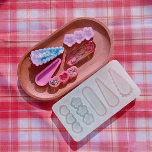 Silicone Hair Clip Molds - DIY Jewelry Casting Tool for Crafts