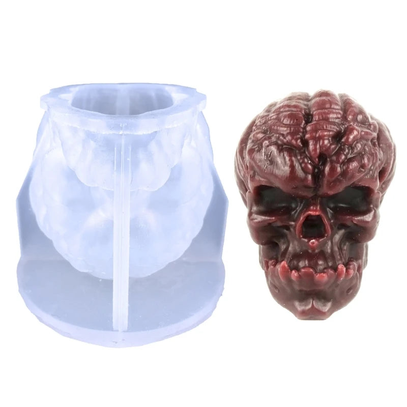 R3MC Halloween Skull Shape Silicone Soap Mold Mould