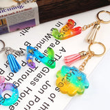 Heart Star Alphabet Crystal Epoxy Mold Capital Letter M Mirror Pendant DIY