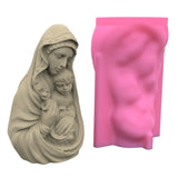 Large Silicone Mary Embrace Mold Mythical Figure Epoxy Resin Mold Home Decor