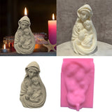 Large Silicone Mary Embrace Mold Mythical Figure Epoxy Resin Mold Home Decor