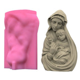 Large Silicone Mary Embrace Mold Mythical Figure Epoxy Resin Mold Home Decor