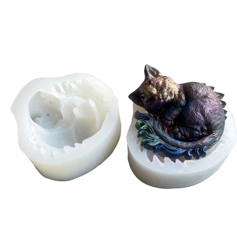3D Fox Candle Moulds Silicone Resin Mold DIY Soap Mold