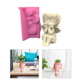 R3MC Makeup Brush Holder Organizer Mold Flower Planter Pot Molds