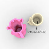 R3MC Makeup Brush Holder Organizer Mold Flower Planter Pot Molds
