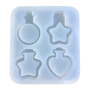 Perfume Bottle Silicone Mold for DIY Resin Shaker Pendant Keychain
