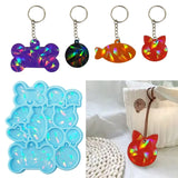 Pet Shape Tags Light and Shadow Ornaments Keychain Molds
