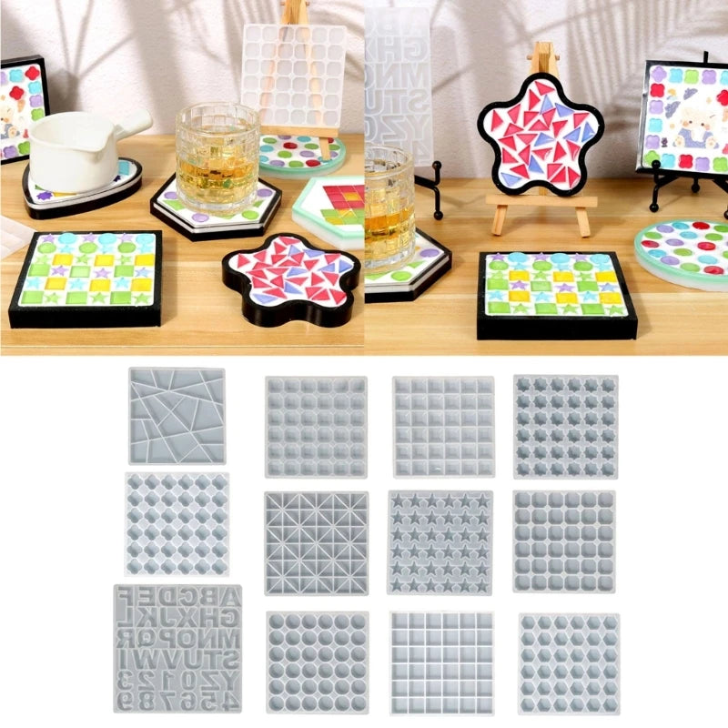 R3MC Resin Coaster Molds - DIY Epoxy Casting Letter Mold