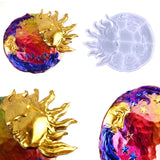 Large Mirror Sun Moon Face Resin Silicone Mold for DIY Decor