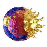 Large Mirror Sun Moon Face Resin Silicone Mold for DIY Decor