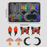 R3MC Resin Silicone Mold Butterflies Keychain Pendant Earrings