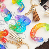 Fancy Alphabet Resin Mold Kit with Drill Tassel - Reversed Silicone Letter Decor