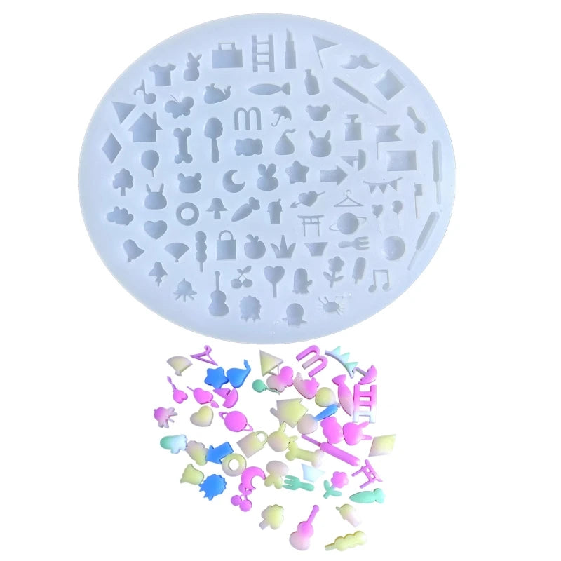 R3MC Glossy Silicone Quicksand Symbol Keychain Filler
