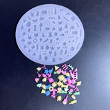 R3MC Glossy Silicone Quicksand Symbol Keychain Filler