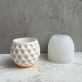 Silicone Flowerpot Mold Gypsum Planter Candle Holder Molds