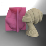 Silicone Human-Head Candle Mould Art Body Plaster Resin Soap Mold