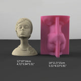 Silicone Human-Head Candle Mould Art Body Plaster Resin Soap Mold