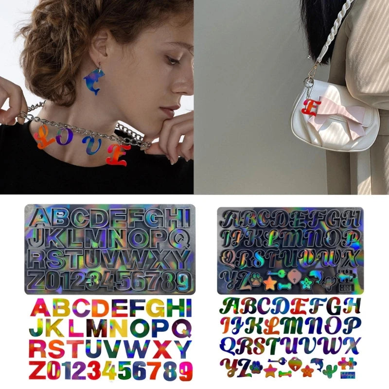 R3MC Silicone Letter Mold Alphabet Resin Casting DIY Keychain Jewelry
