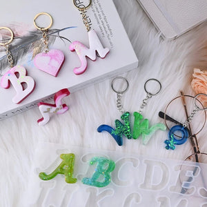 R3MC Silicone Letter Molds DIY Pendant Jewelry Resin Casting