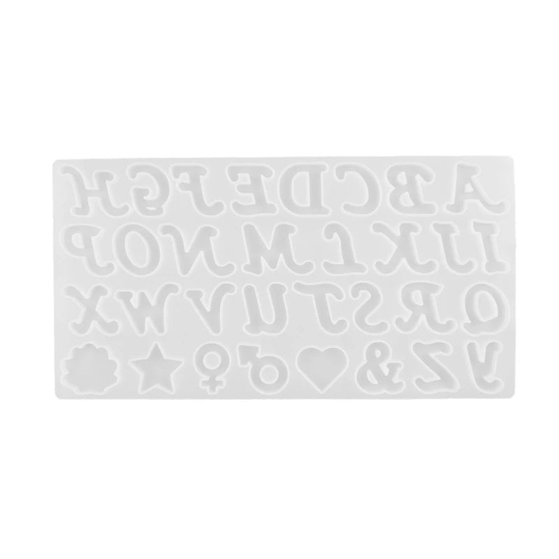 R3MC Silicone Letter Molds DIY Pendant Jewelry Resin Casting