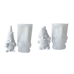 3D Gnome Silicone Mold Epoxy Dwarf Plaster Soap Resin Christmas Decor