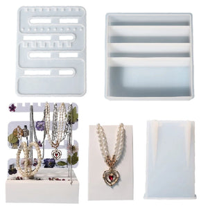 Silicone Resin Molds Set Earring Storage Holder