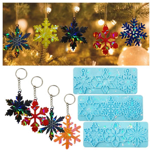 Snowflake Silicone Mould for Resin Casting, Holiday Craft Supplies