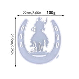 R3MC Wall Hanging Silicone Mould Cowboy Rider Decor Mold