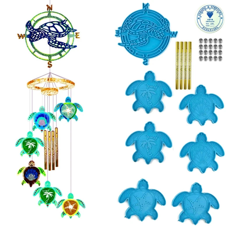 R3MC Wind Chimes Resin Molds Silicone Kit for Resin Casting