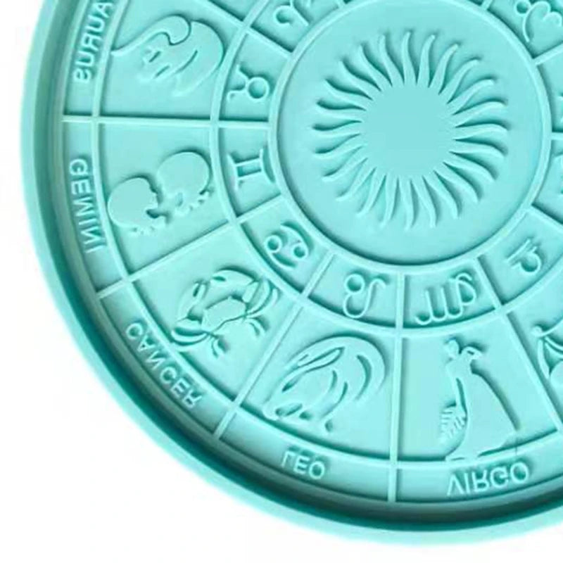 Constellation Divination Tray Resin Mold Table Astrology Board Silicone Mould