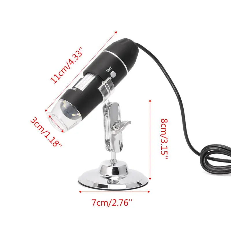 R58E 1600X USB Digital Microscope Camera Endoscope 8LED with Stand