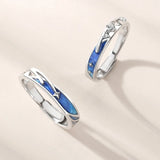 Meteoric Star Lover Couple Rings Matching Set Wedding Bands