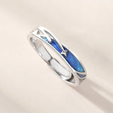 Meteoric Star Lover Couple Rings Matching Set Wedding Bands